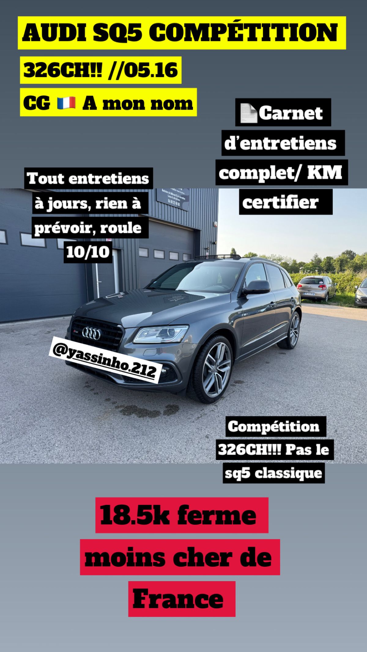AUDI SQ5 compétition 326Ch