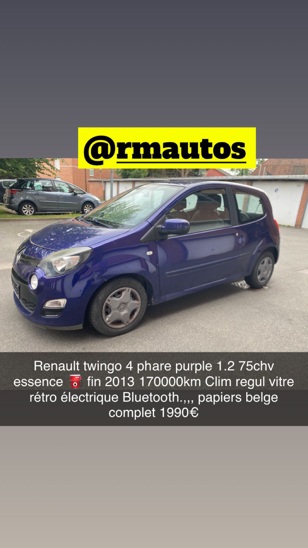 Renault twingo 4 phare purple 1.2 75chv 2013