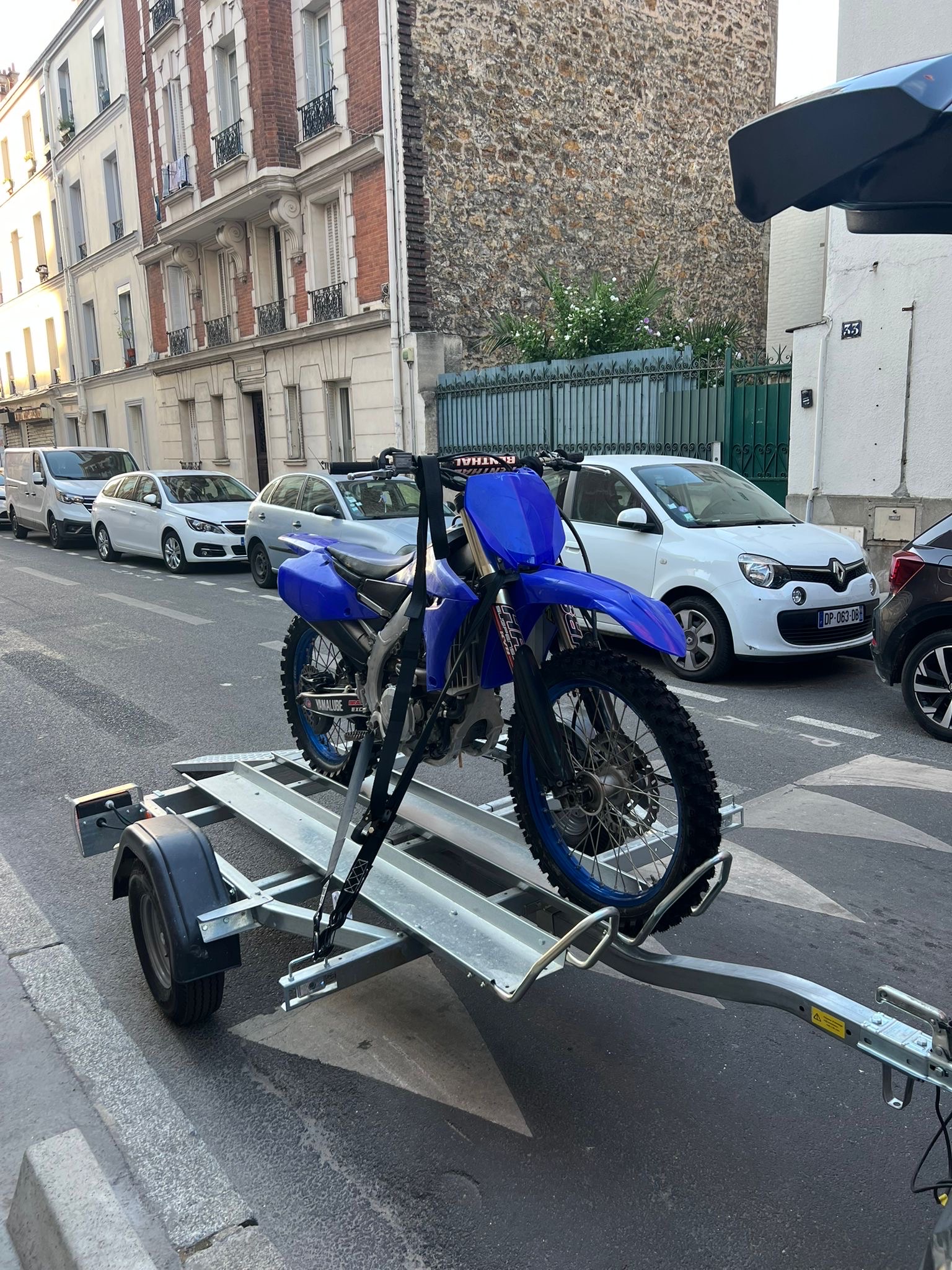 location remorque double rail