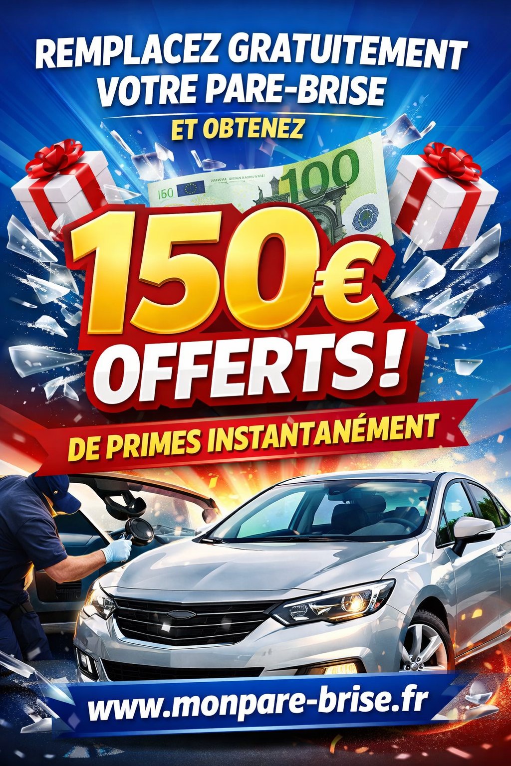 remplacement de pare-brise à domicile