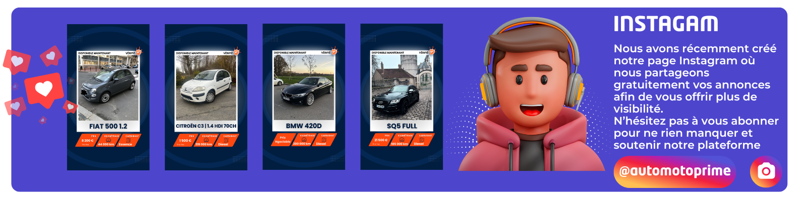 AutoMotoPrime Instagram Banner