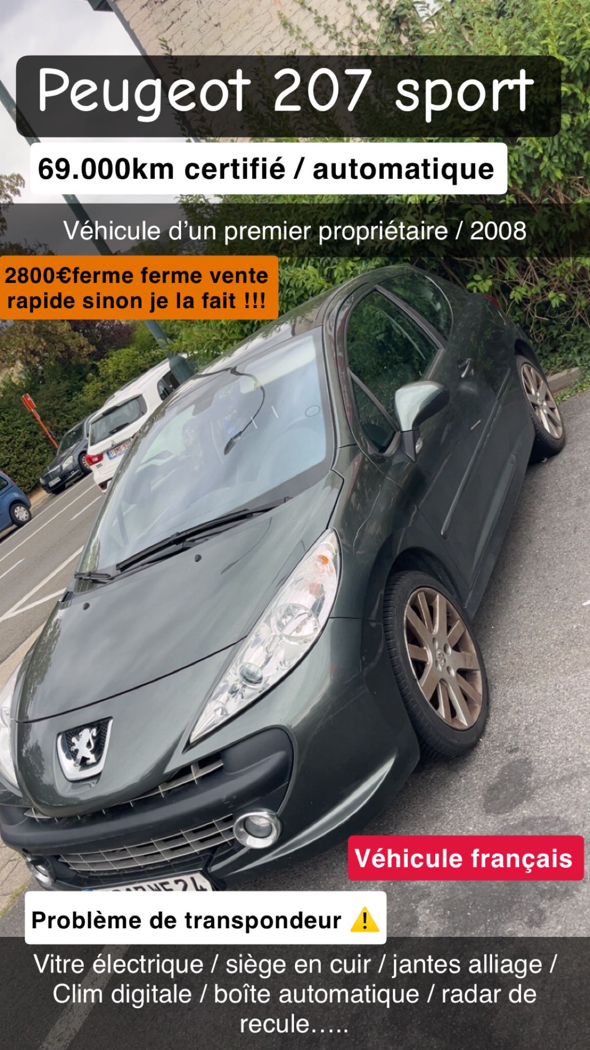 Peugeot 207 sport 69.000km