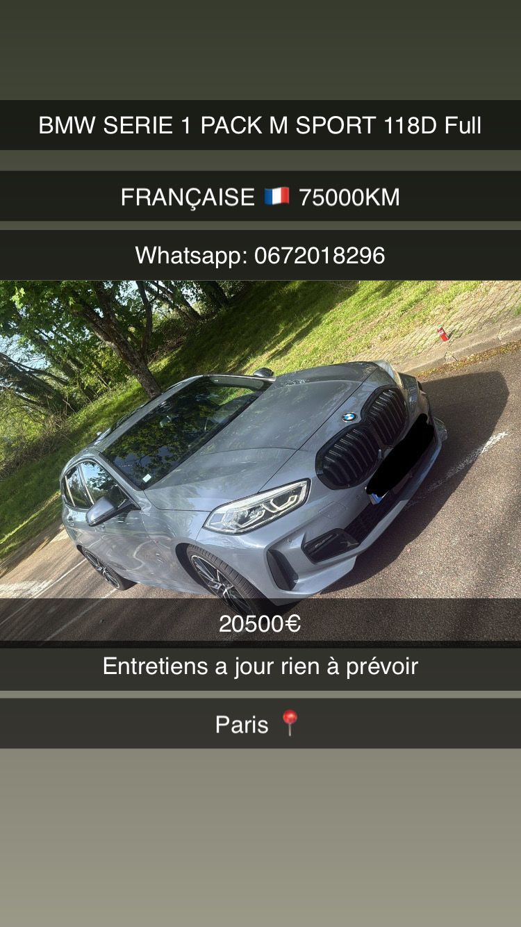 BMW SERIE 1 PACK M SPORT 118D