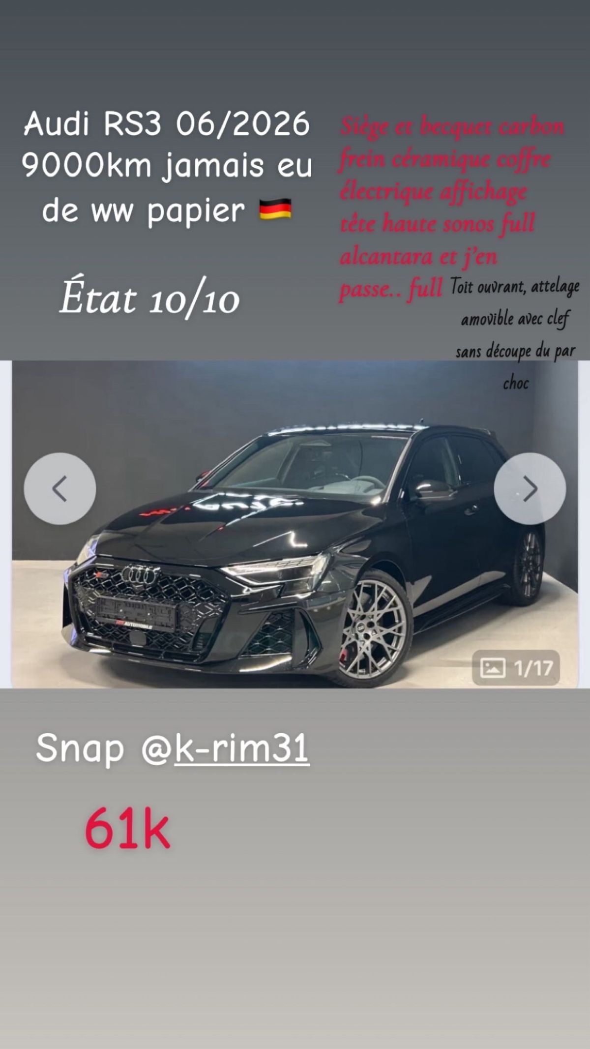 Audi Rs3 Carbon Ceremique