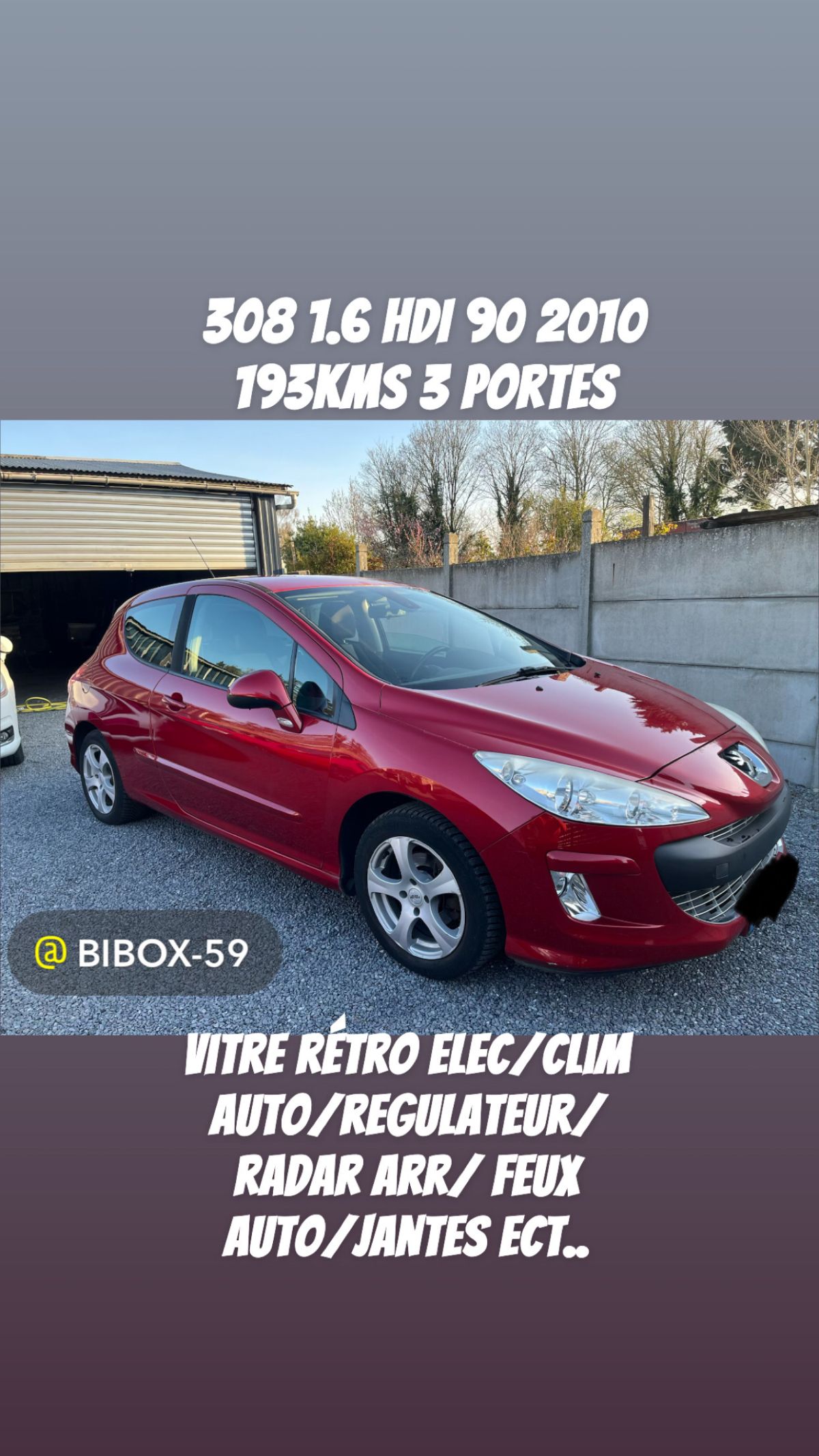 Peugeot 308 1.6 HDI 90 2010 3 portes