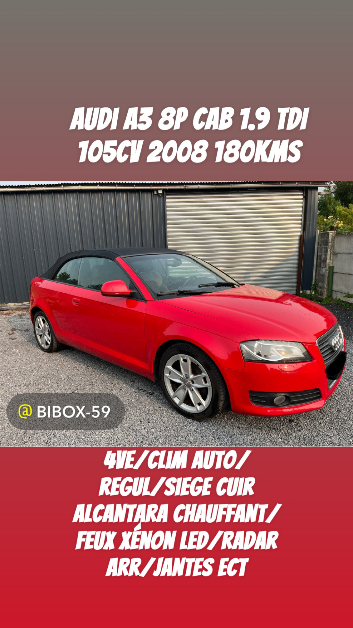 Audi A3 cabriolet 1.9 tdi 105cv