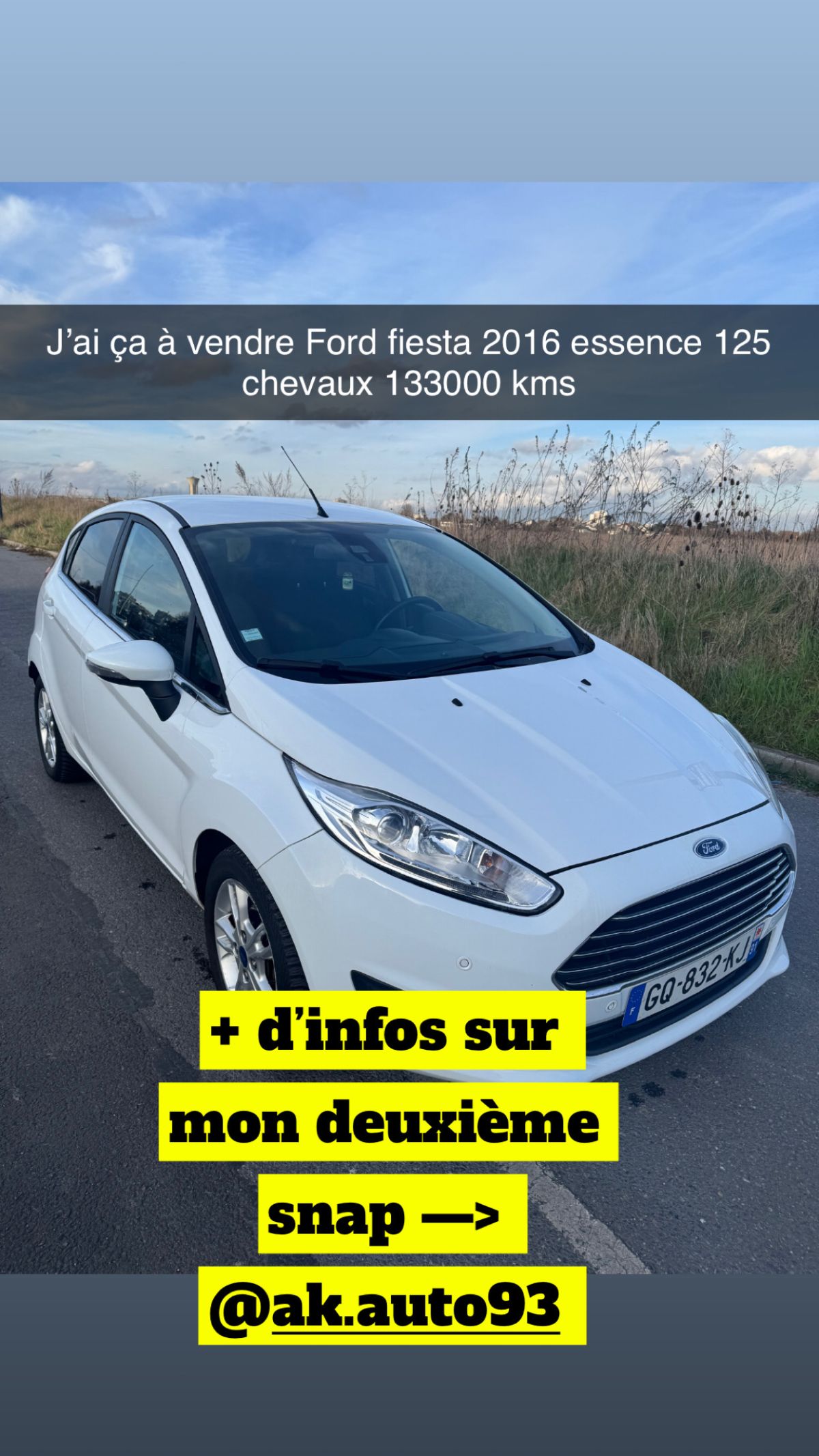 Ford Fiesta 1.0 EcoBoost 125 ch – 2016 – Très bon état