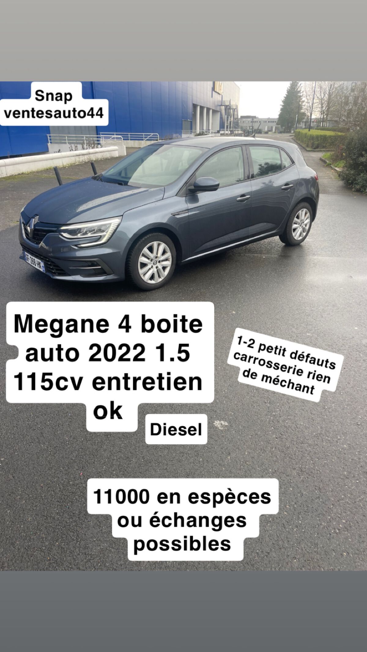 MEGANE 4 2022 BOITE AUTO 1.5 115CV