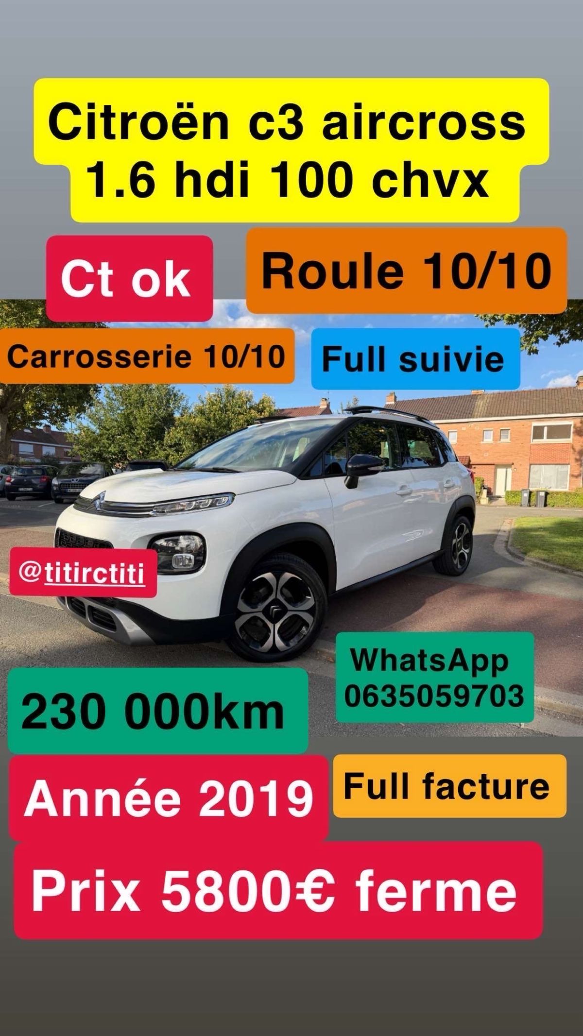 Citroën c3 air cross 1.6 hdi 100 chvx ct ok