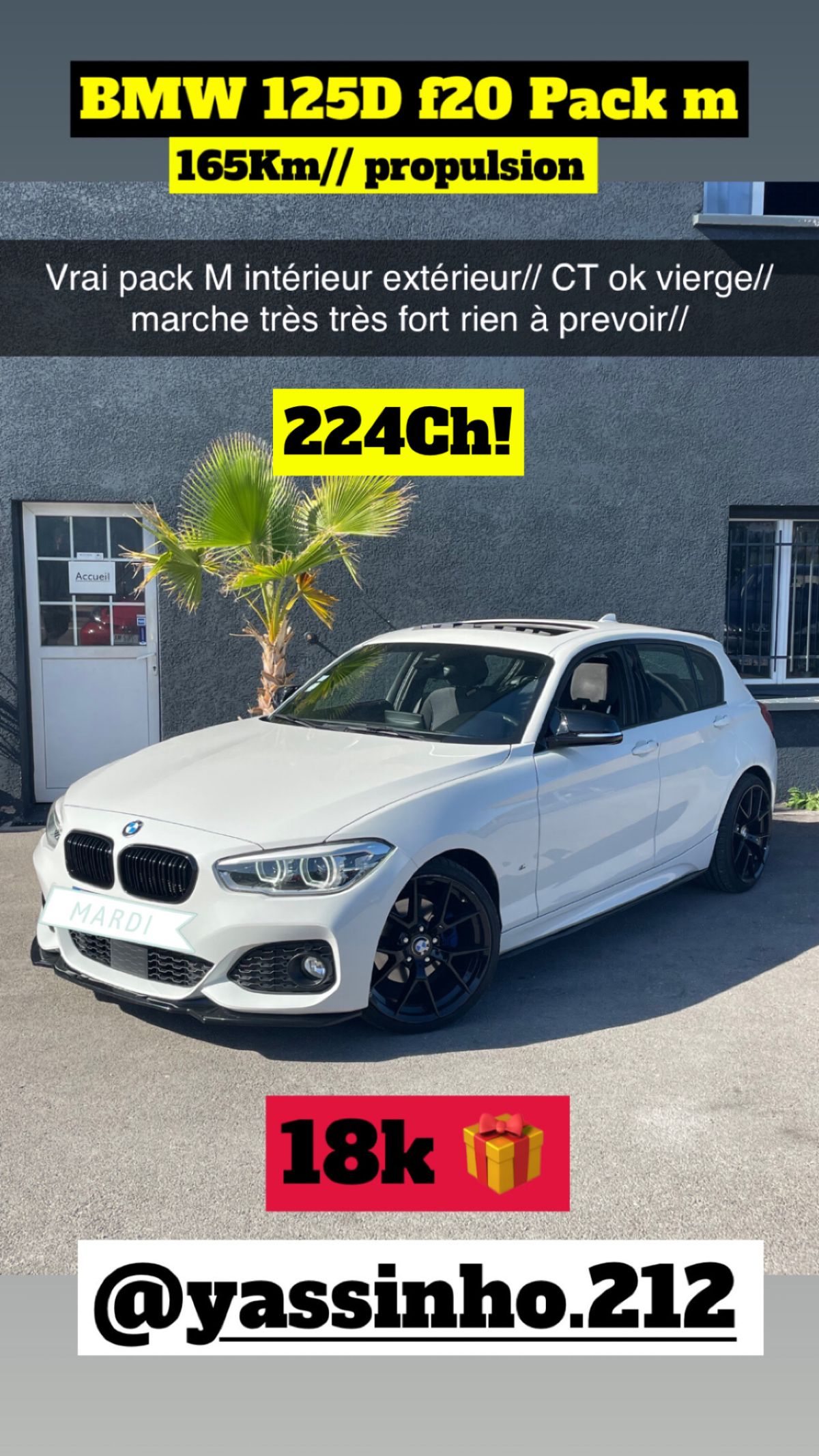 BMW 125d 224Ch pack m