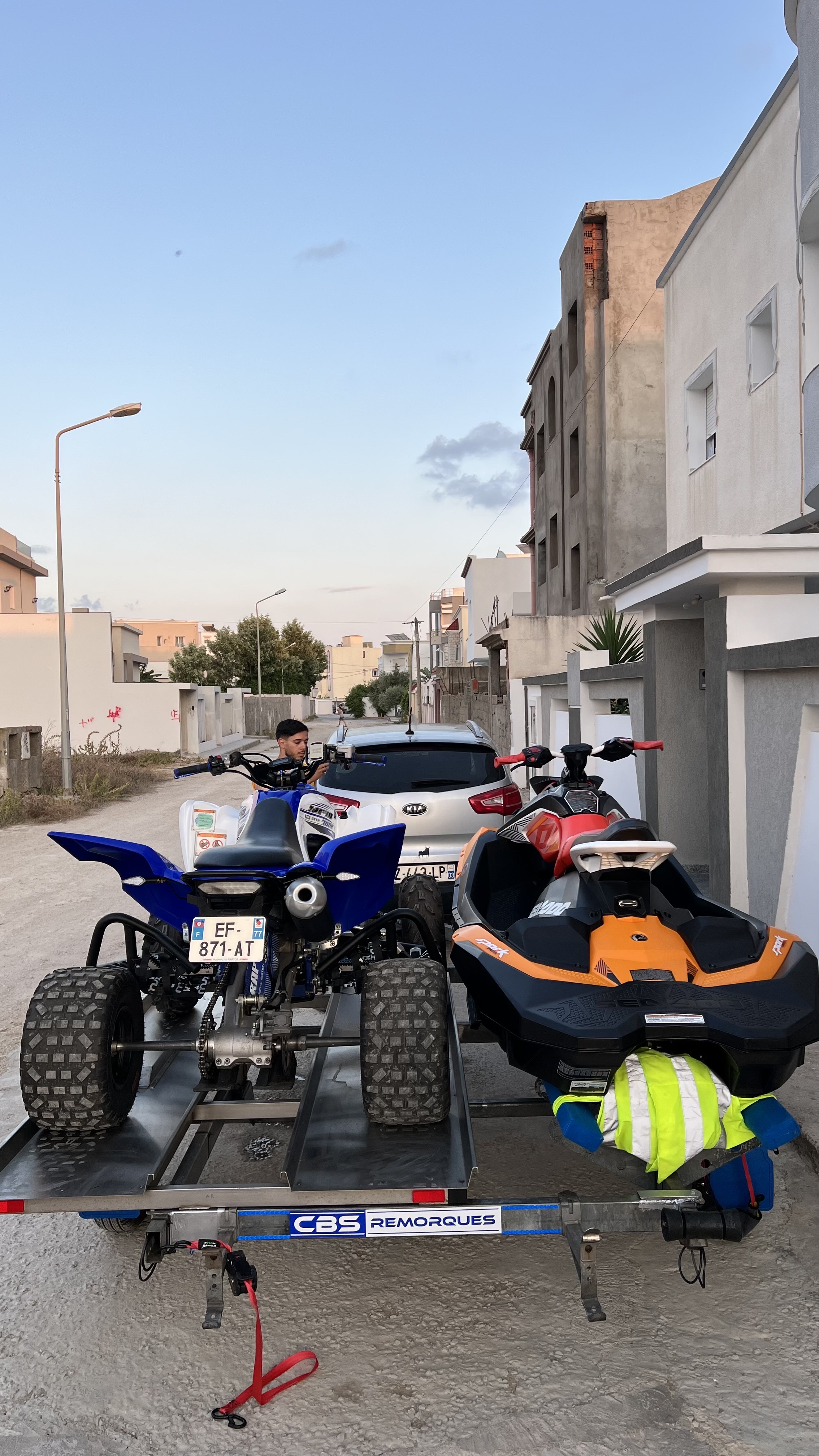 Remorque jet ski/quad ou double jet ski