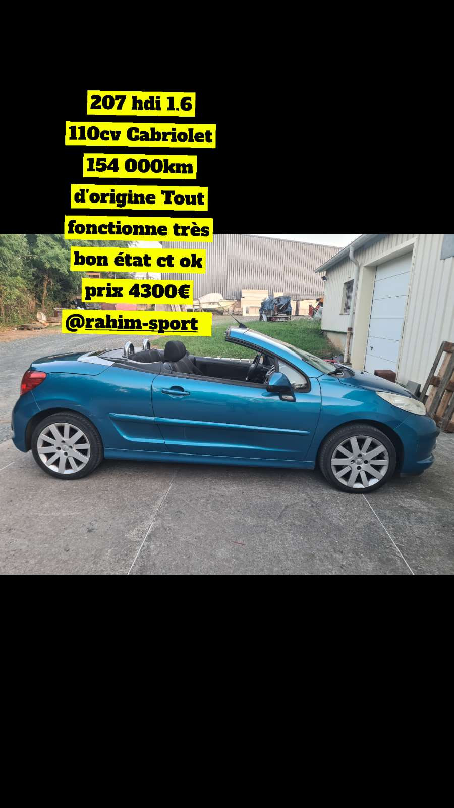 207 cc hdi 110cv 154 000km ct ok
