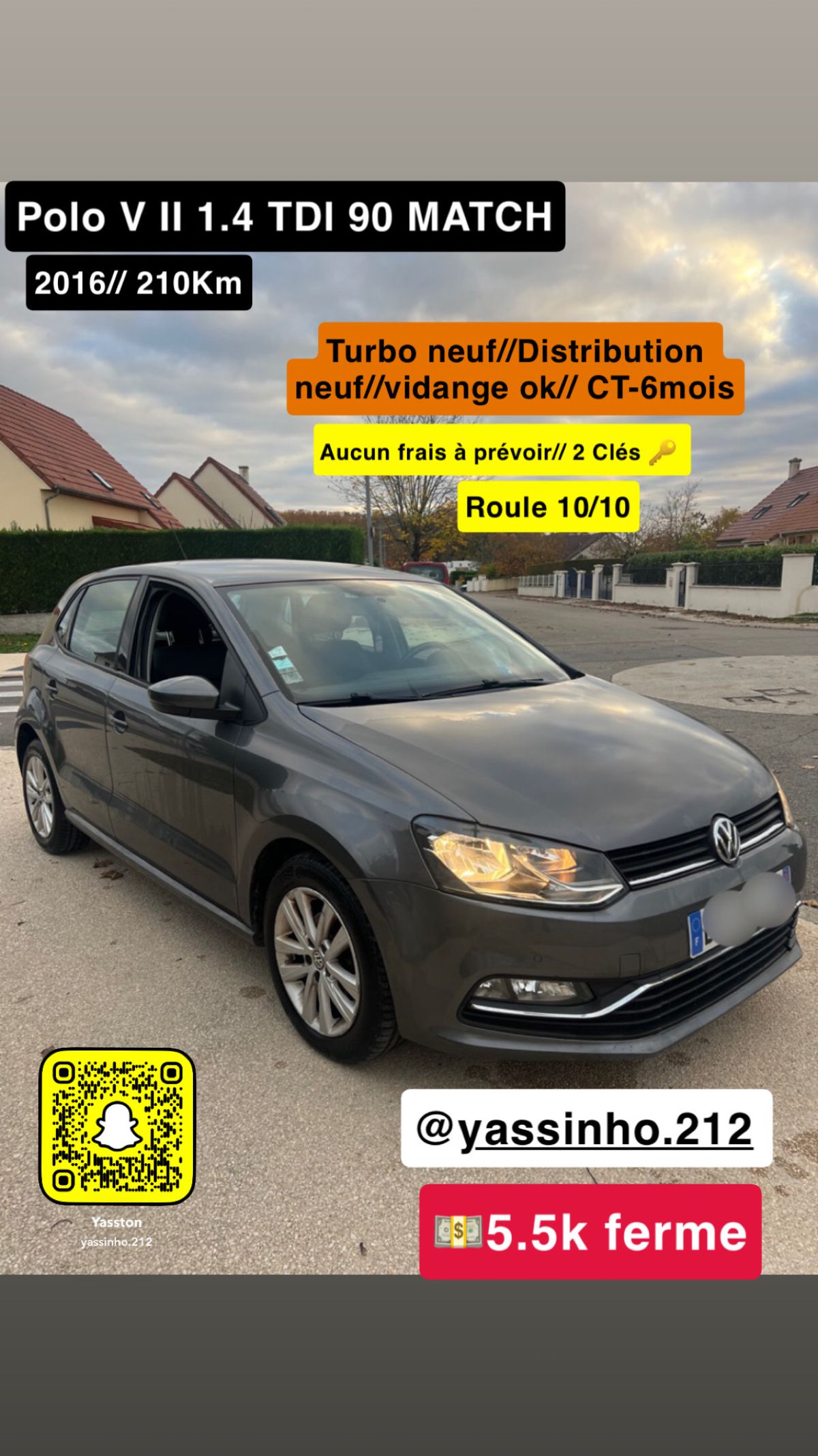 Volkswagen Polo V II MATCH 1.4 TDI 90 ch🇫🇷
