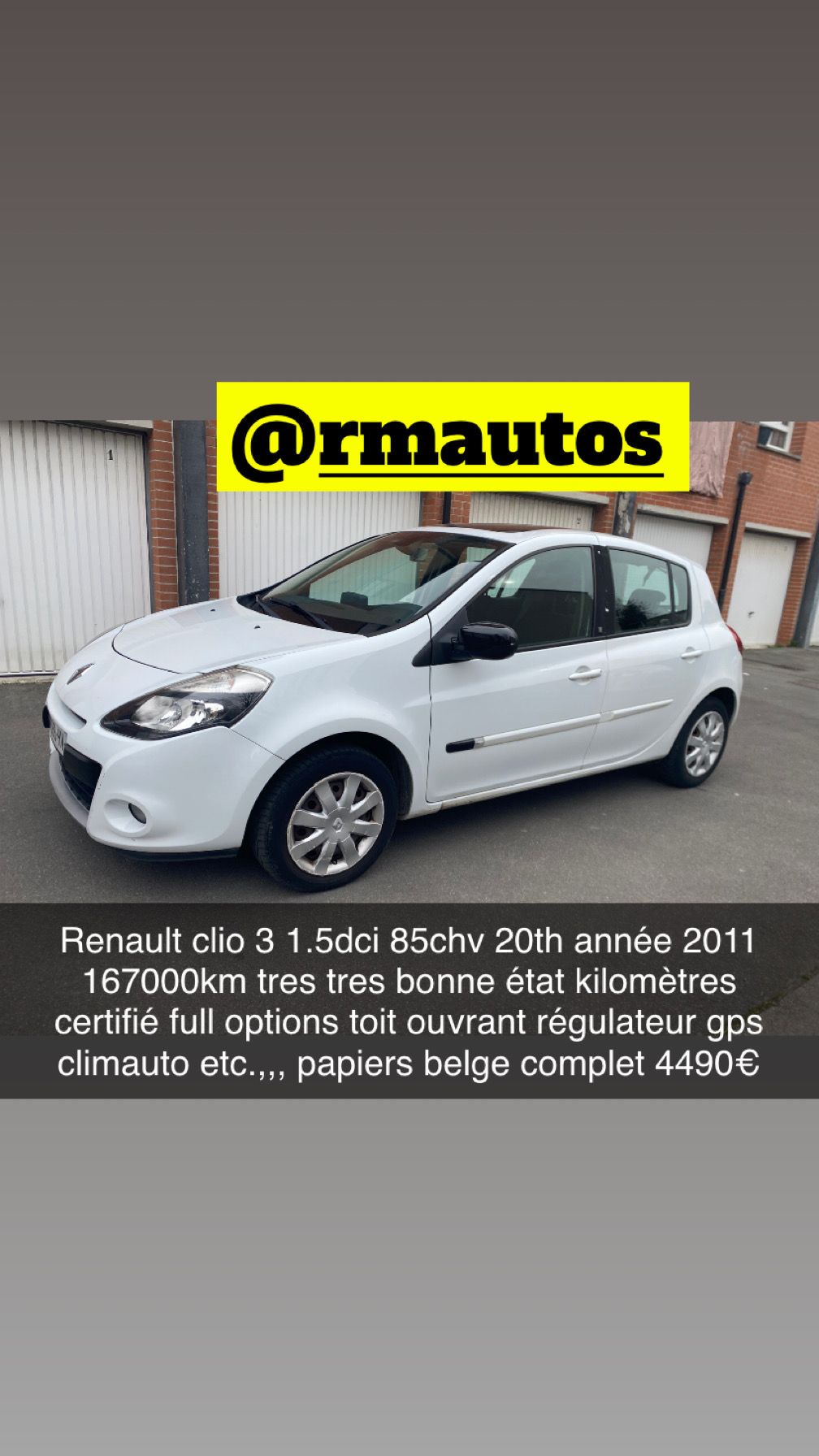 Renault clio 3 1.5 dci 85 20th full toit ouvrant