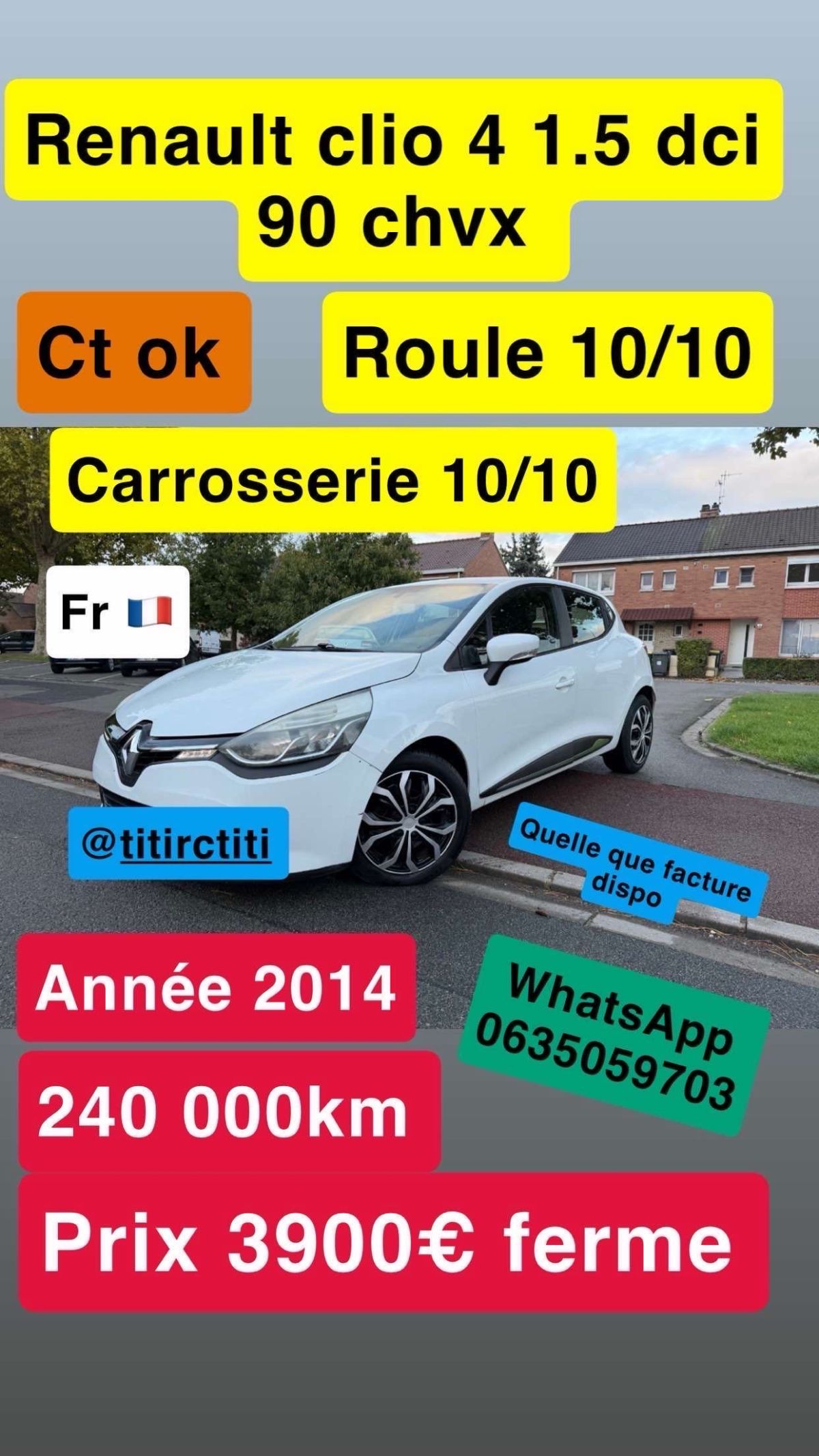 Renault clio 4 1.5 dci 90 chvx ct ok