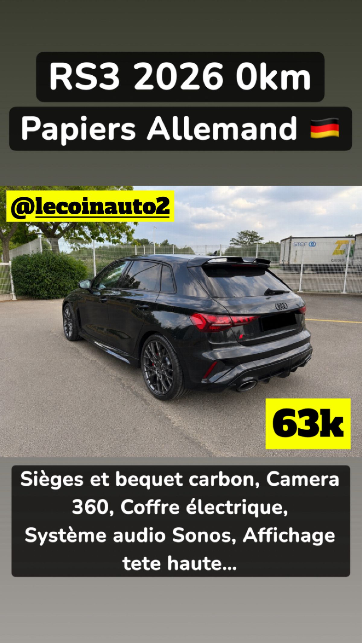 RS3 2026 neuve 0km