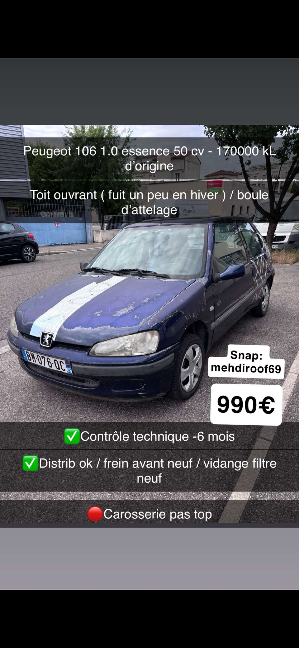 Peugeot 106 1.0 essence 50 cv