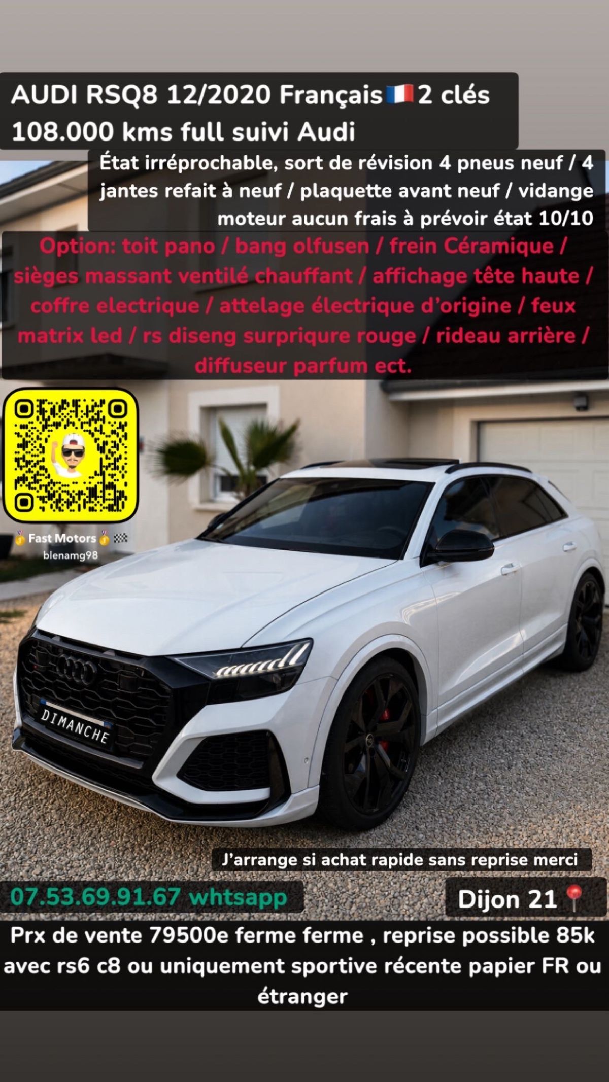 Photo de audi rsq8 720ch de 12/2020 français