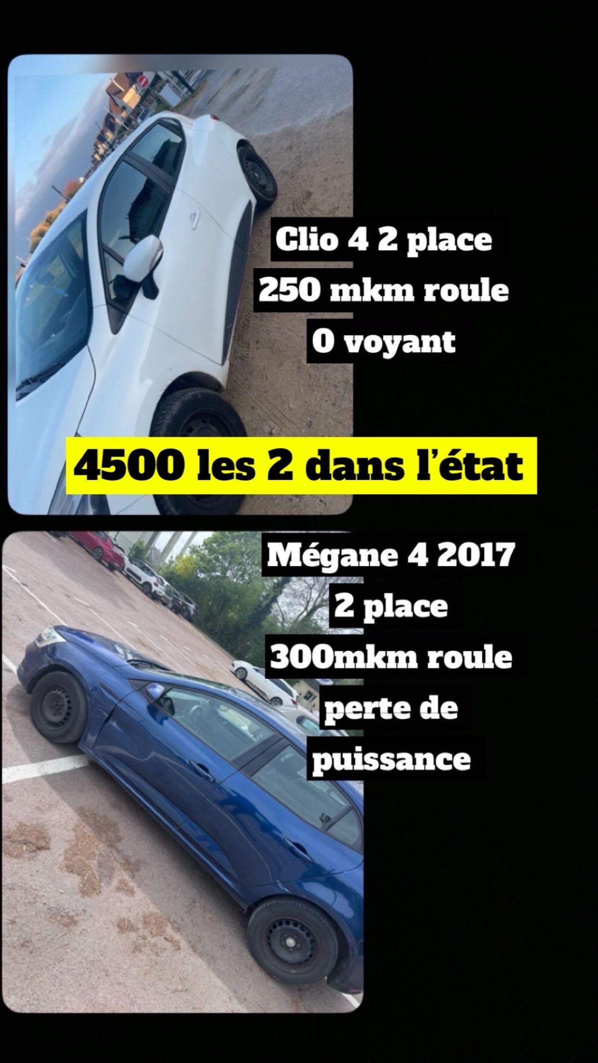 Mégane + Clio  4500e