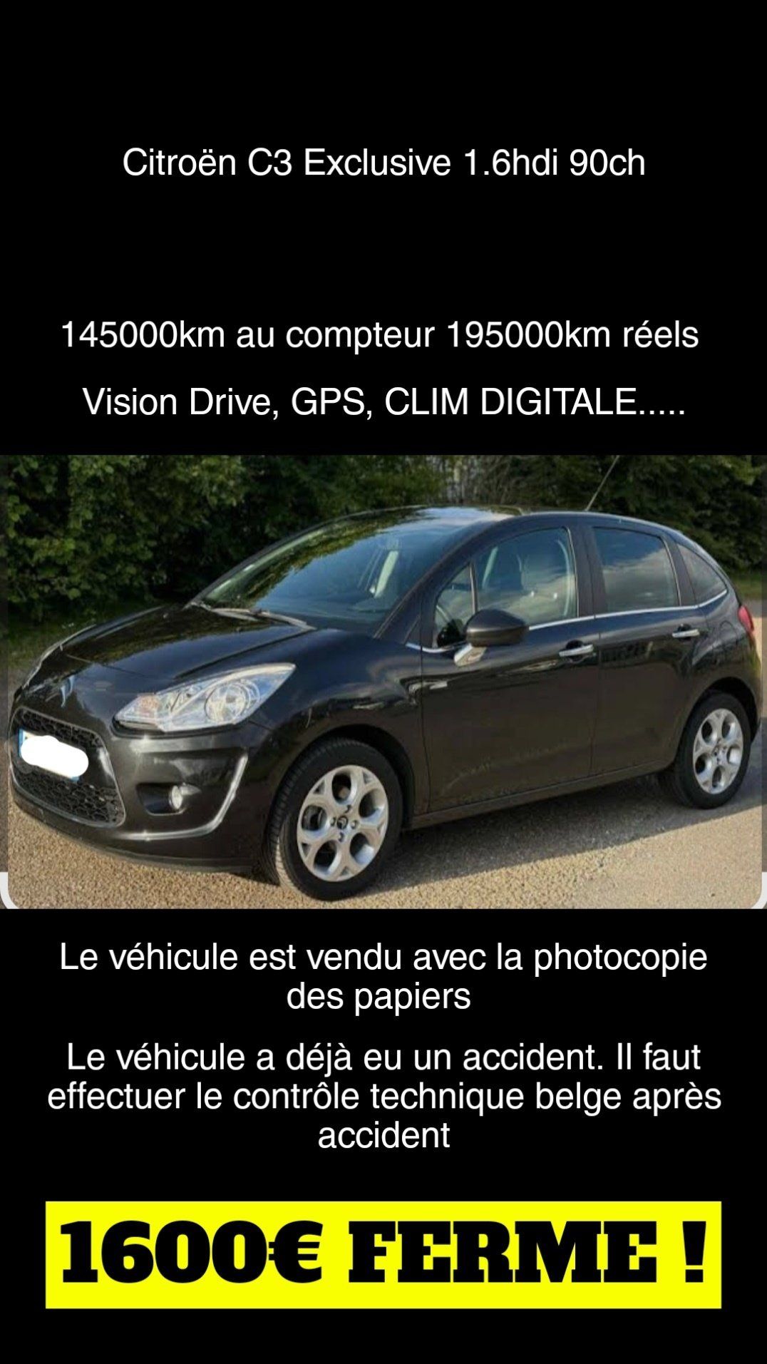CITROËN C3 1.6Hdi 90 exclusive