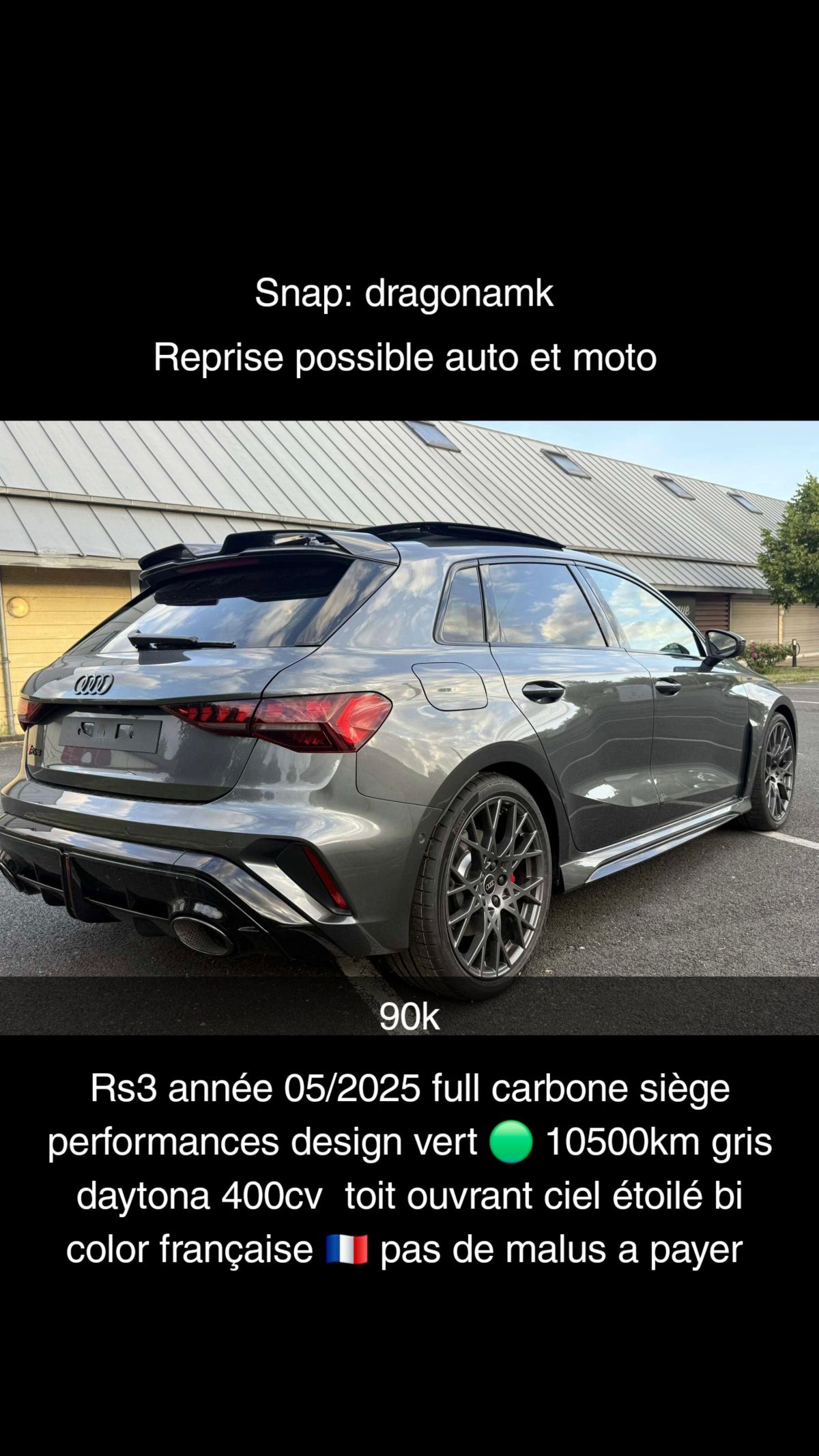 Photo de audi rs3 2025 malus payer