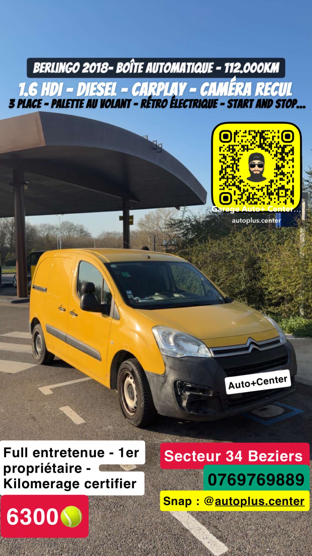 BERLINGO 1.6HDI 2018 s&s BOÎTE AUTO