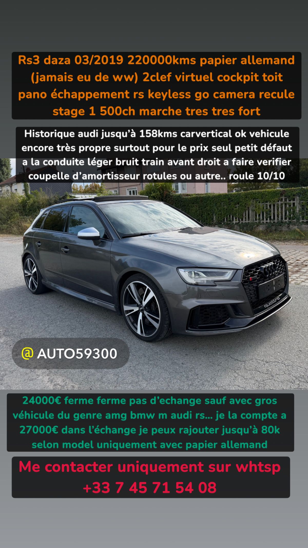 audi rs3 daza 2018 500ch stage 1