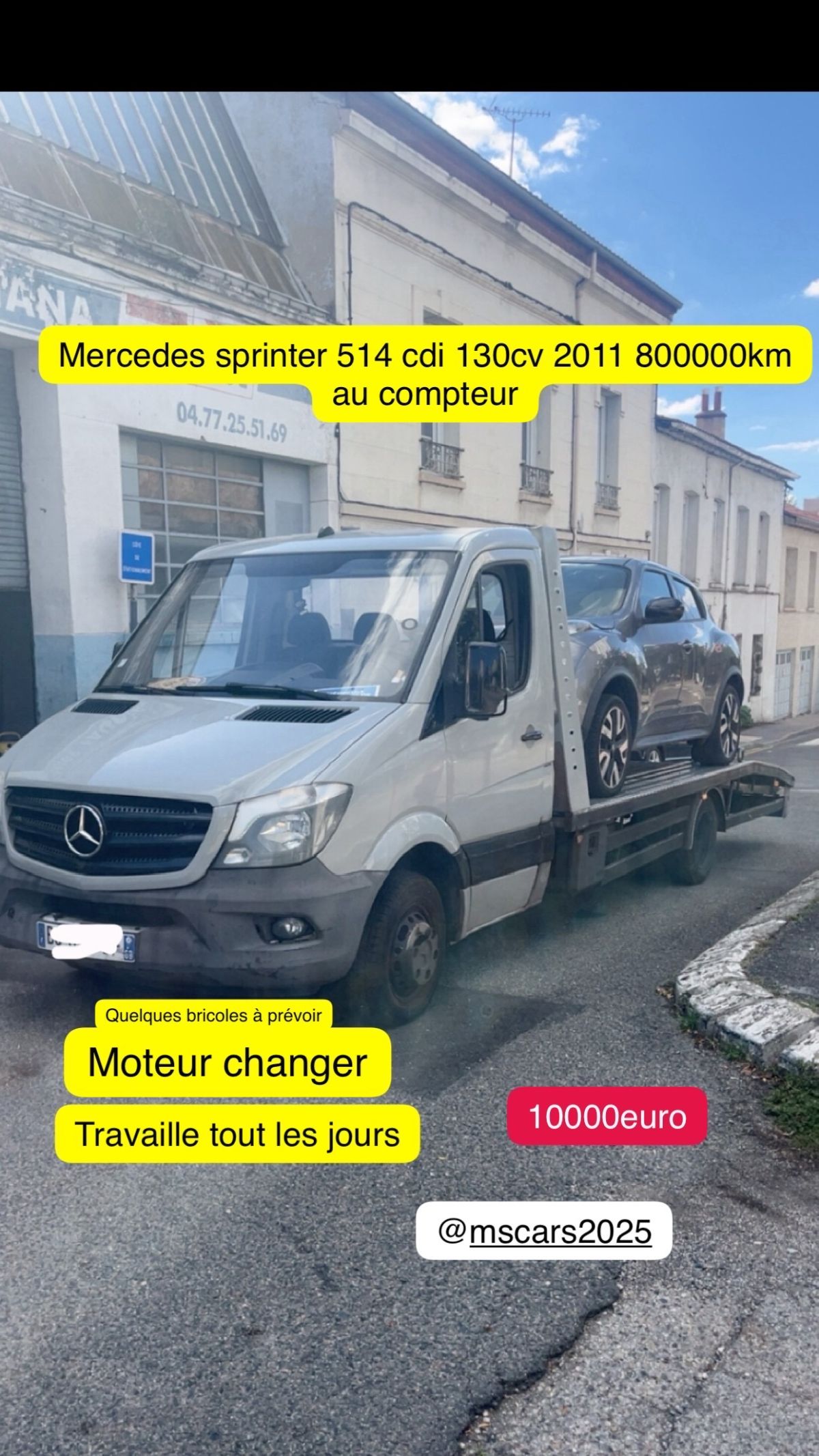 dépanneuse Mercedes sprinter