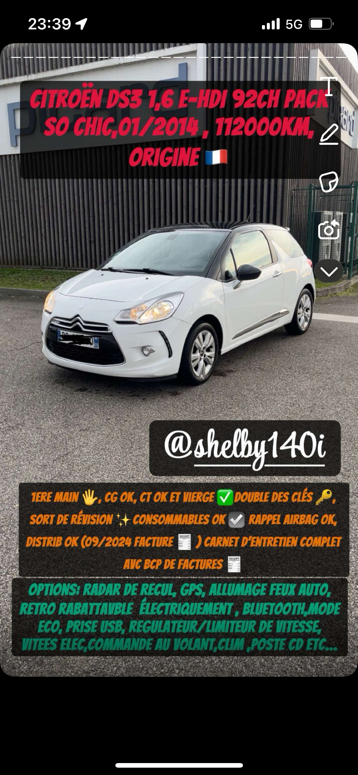 Citroën DS3 Pack So Chic  1.6 e-HDI 92ch