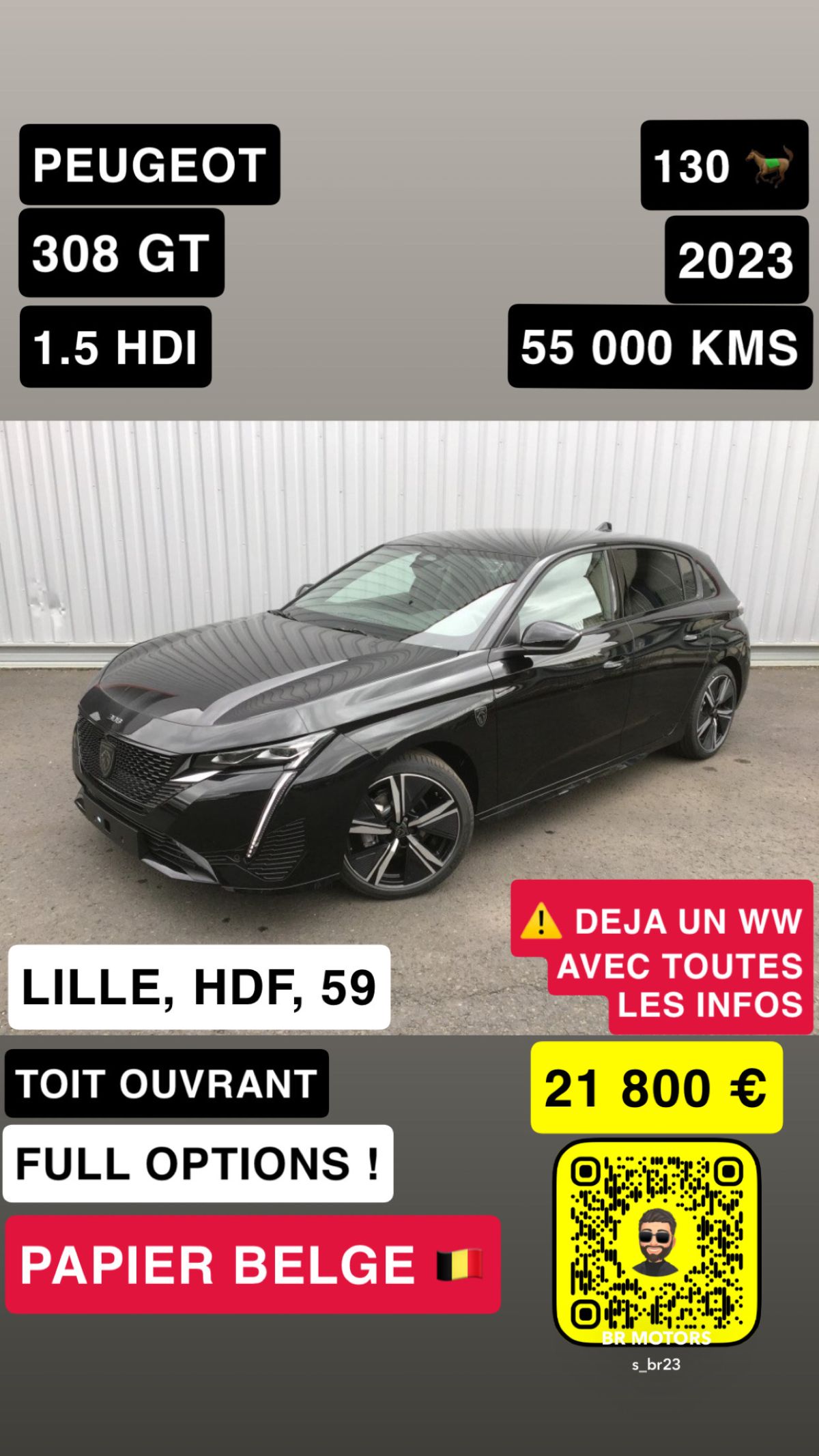 308 GT BVA DIESEL FULL