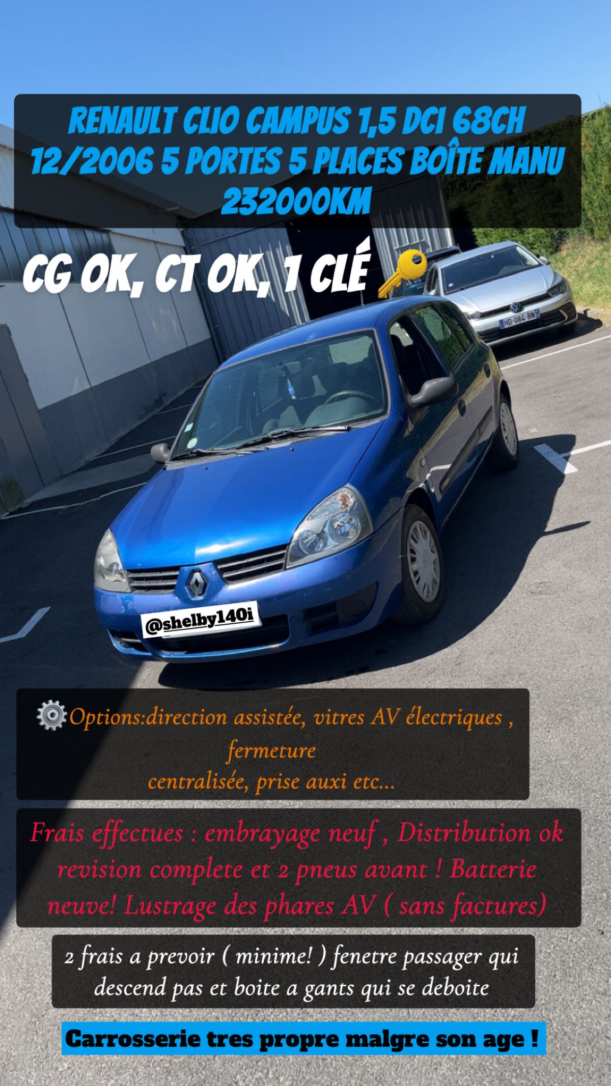 Renault Clio Campus 1,5DCI 68ch 5p 5 places