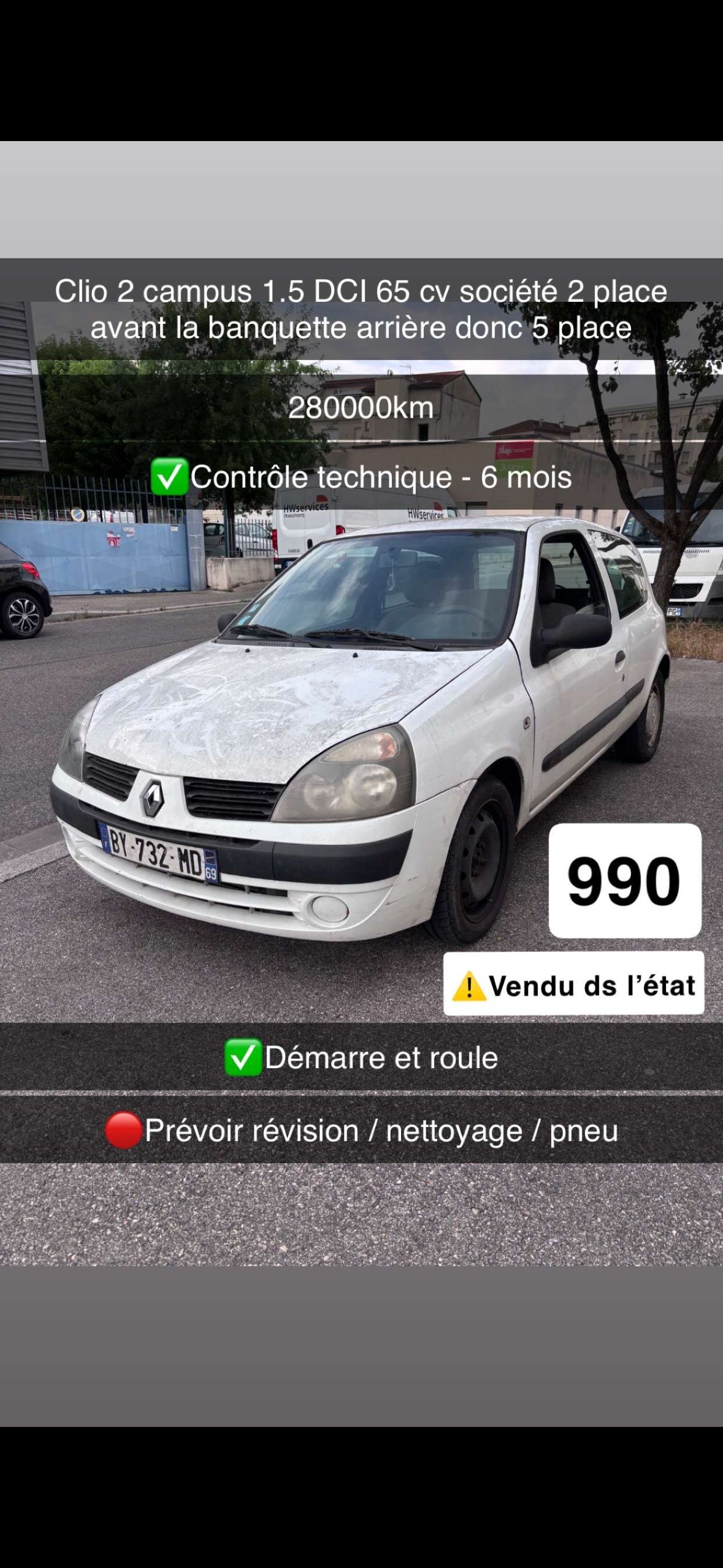 clio 2 société campus 1.5 DCI