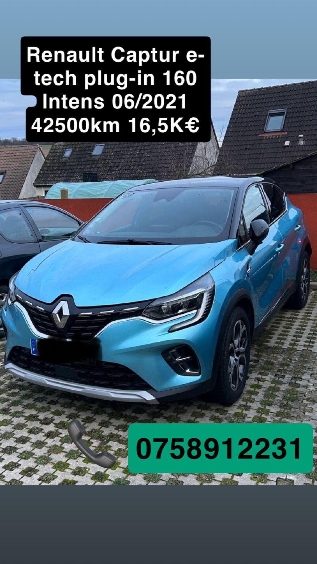 Renault Captur e-tech plug-in 160 intens 16490€