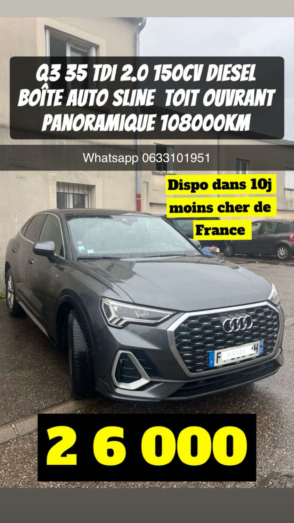 q3 35 tdi 2021 108000 km sline