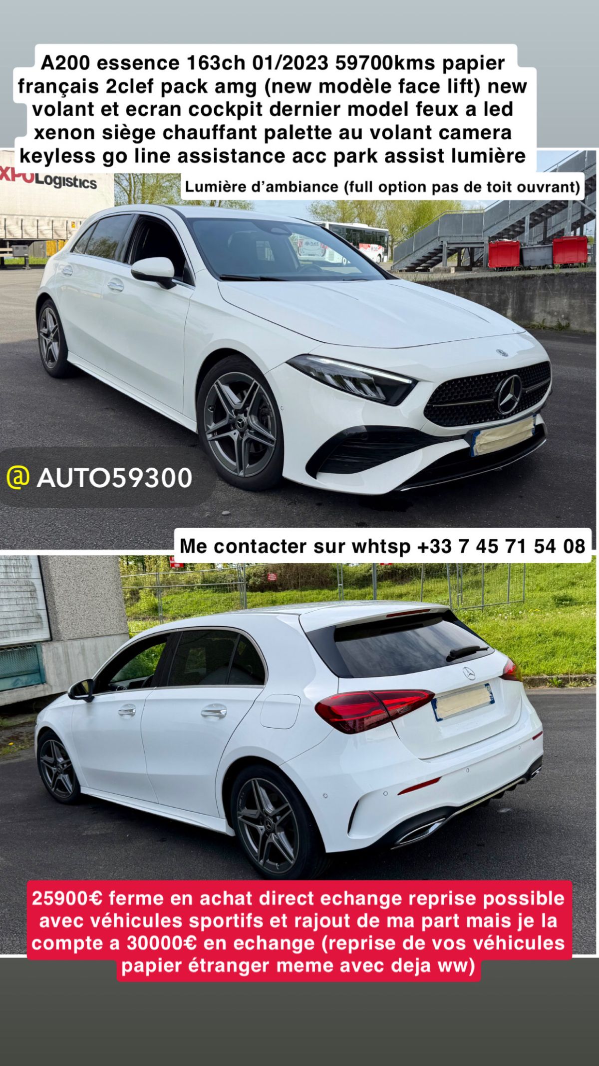 mercedes classe A200 163ch new model