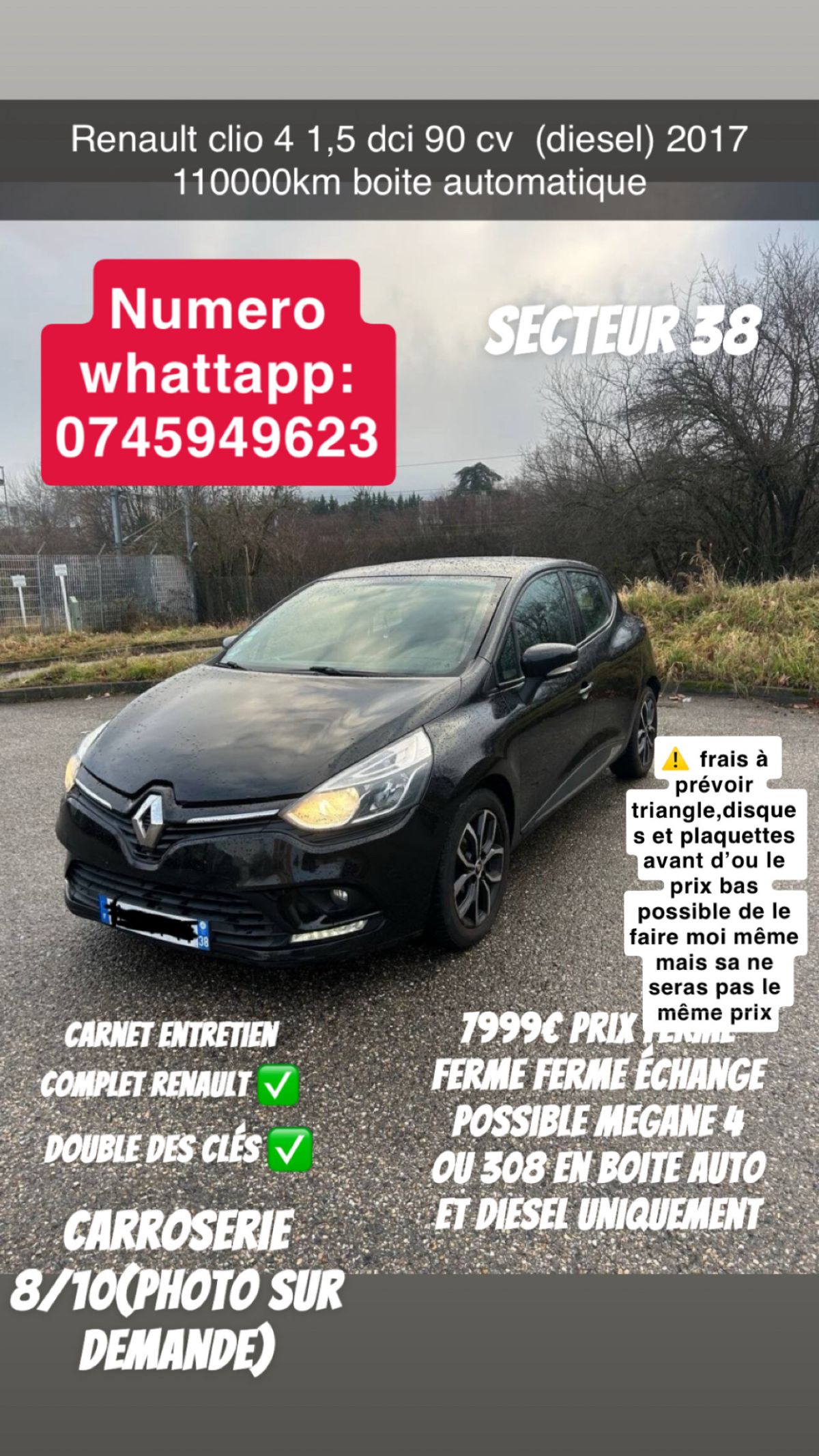 Renault clio 4 1.5 dci 90 cv diesel boite automatique