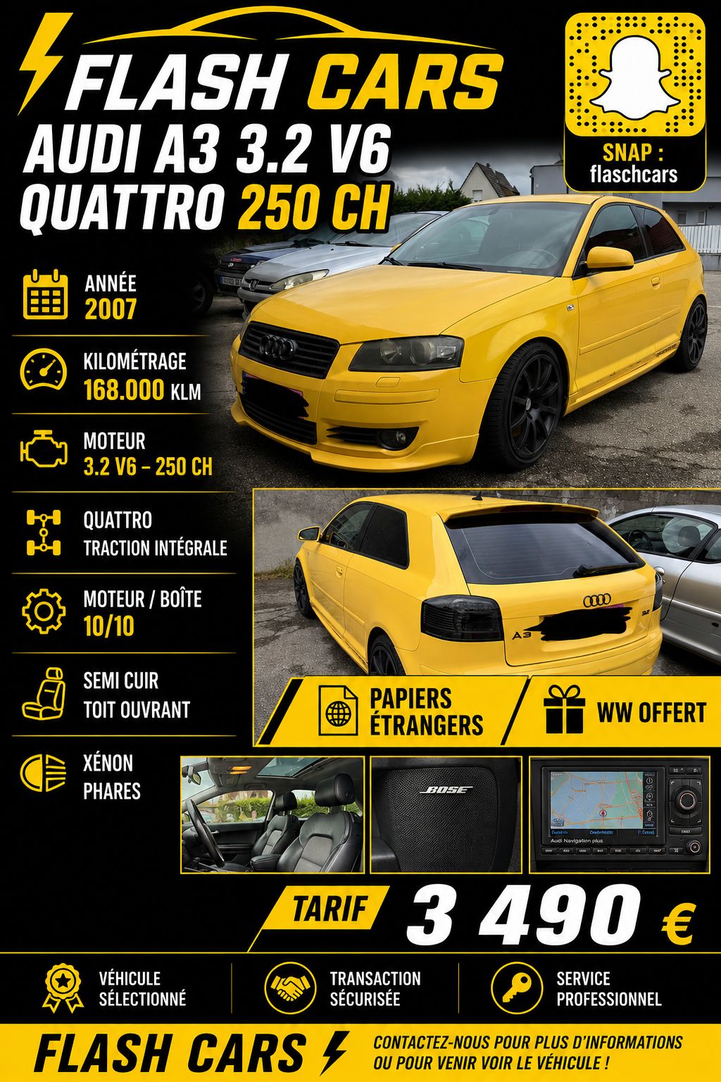 AUDI A3 3.2 QUATTRO