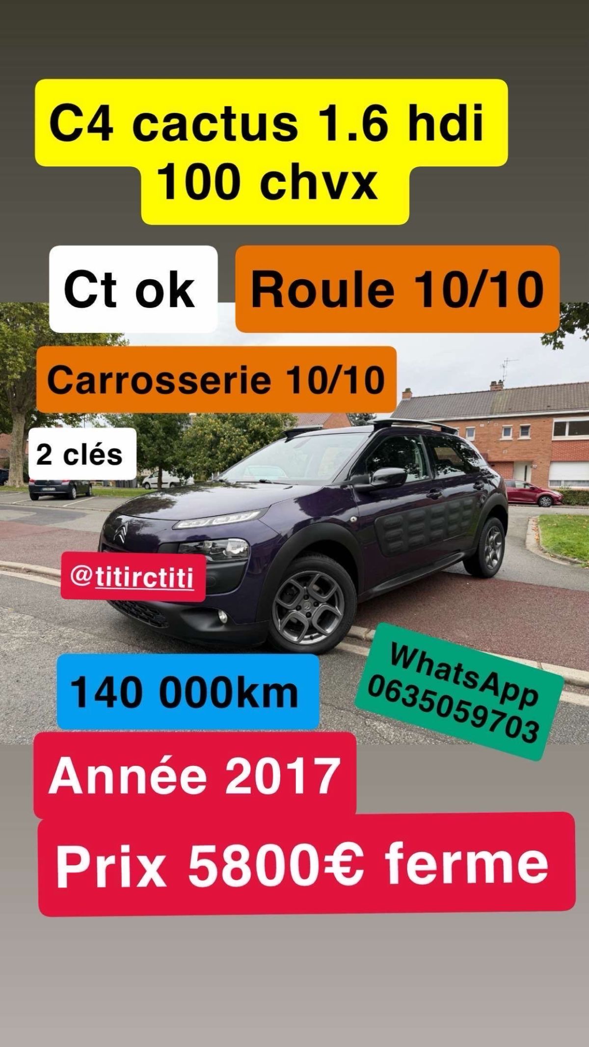 Citroën c4 cactus 1.6 hdi 100 chvx ct ok