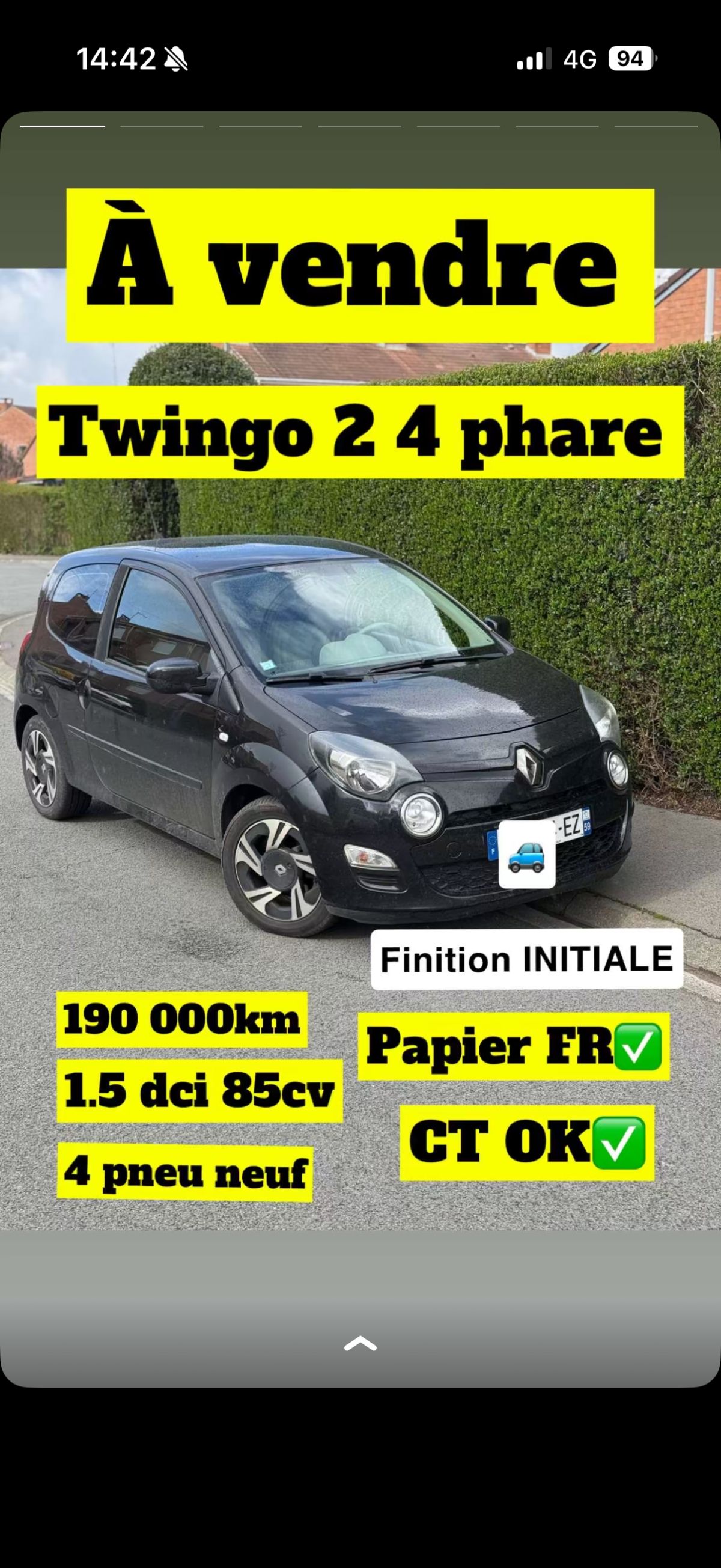 TWINGO 2 PH2 INITIAL PARIS