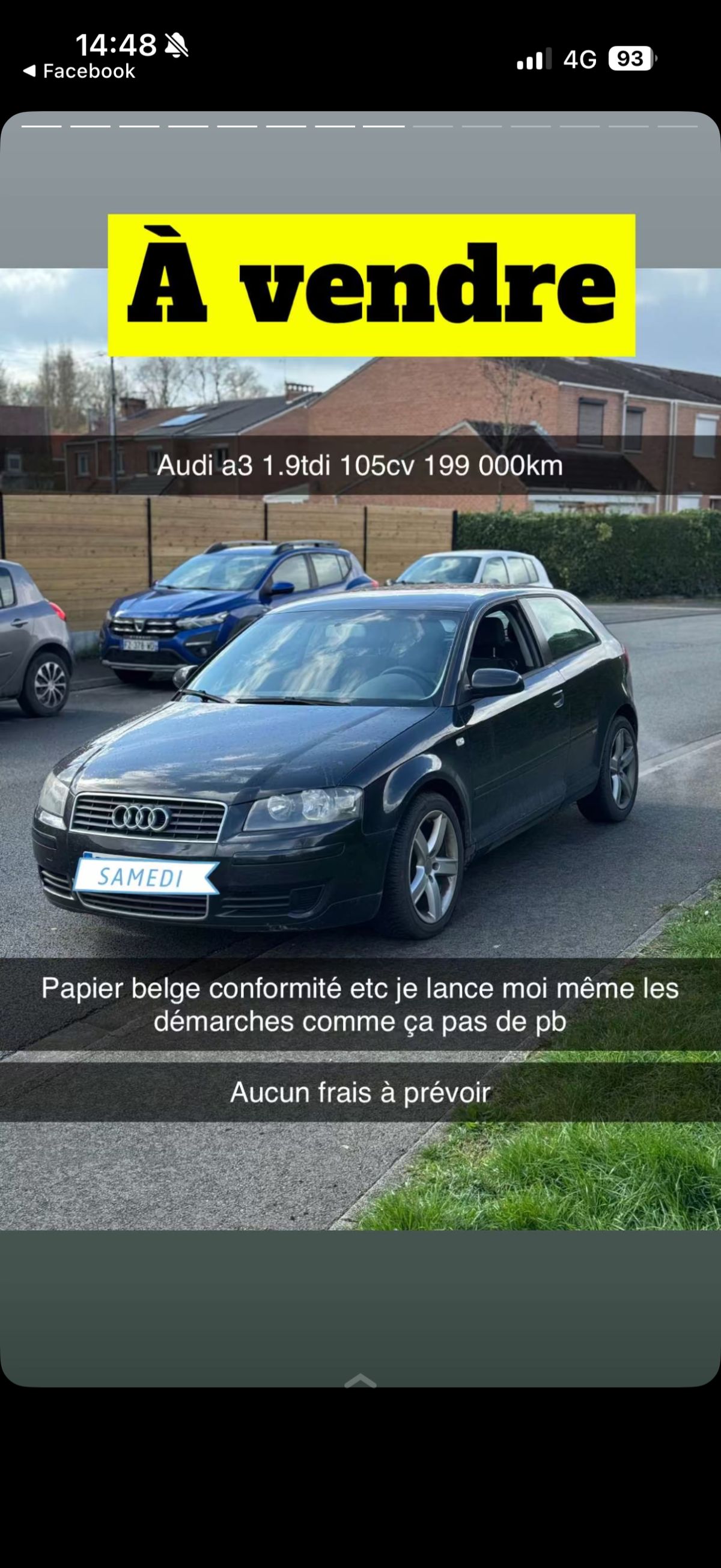 AUDI A3 1.9tdi 105ch Sline