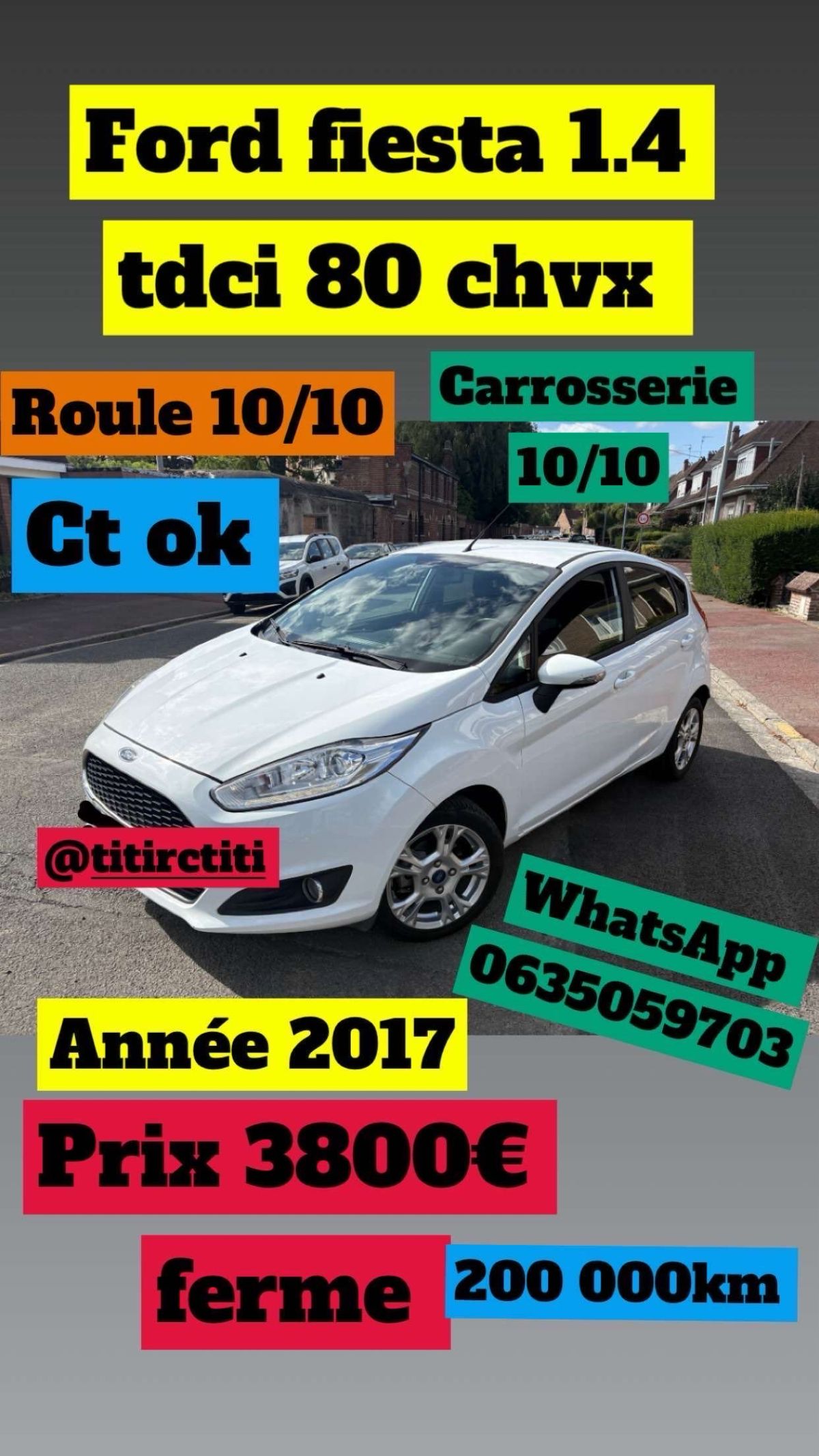 Ford fiesta 1.4 tdci 80 chvx ct ok