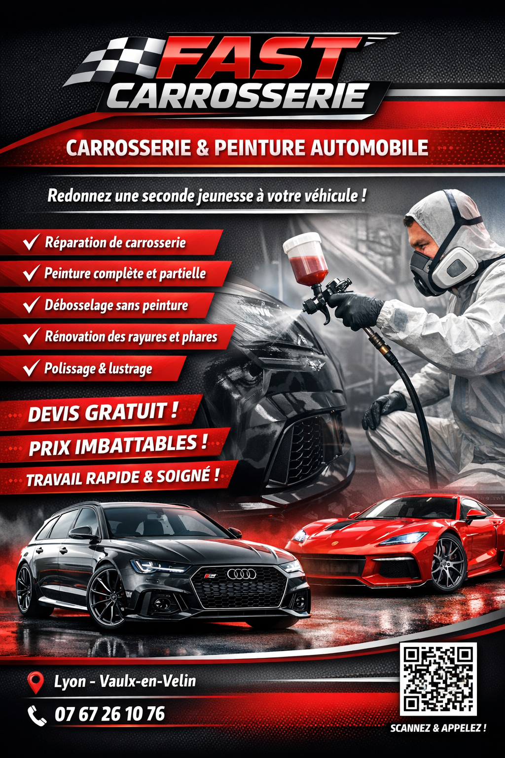 Carrosserie / Peinture.     Auto/moto/ Casque