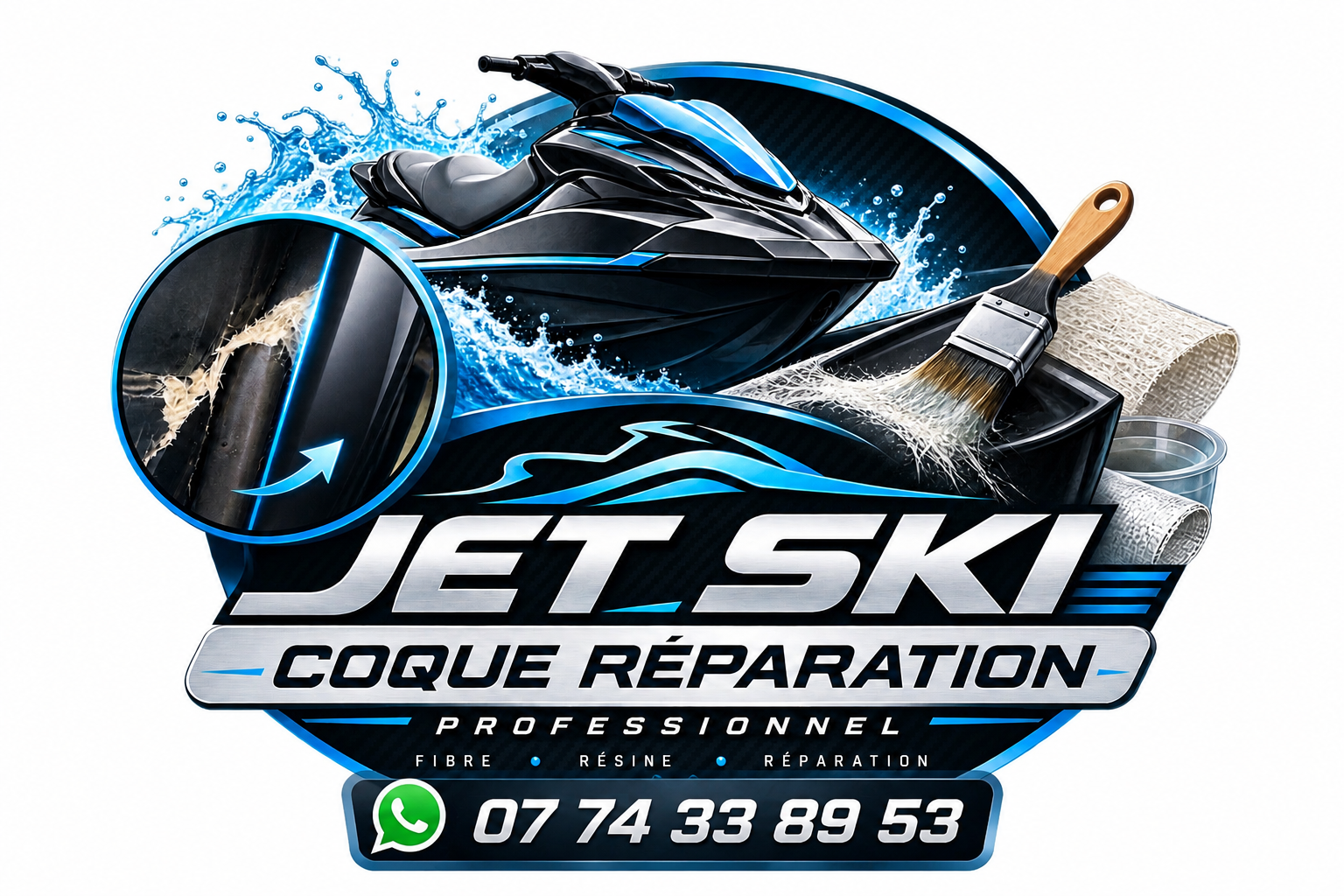 Carrosserie jet ski (fibre)