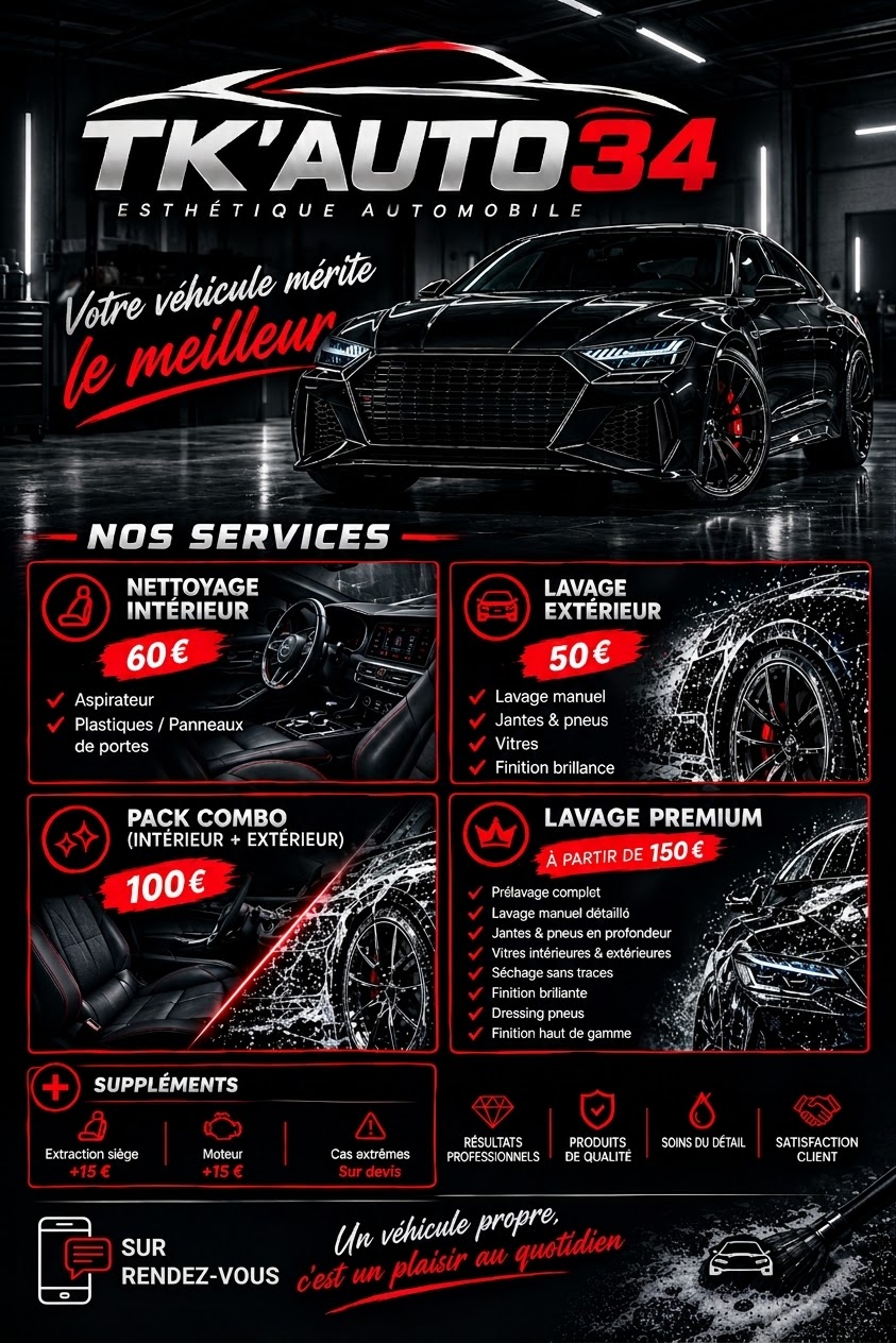 Nettoyage & Rénovation Auto Villeneuve-lès-Béziers