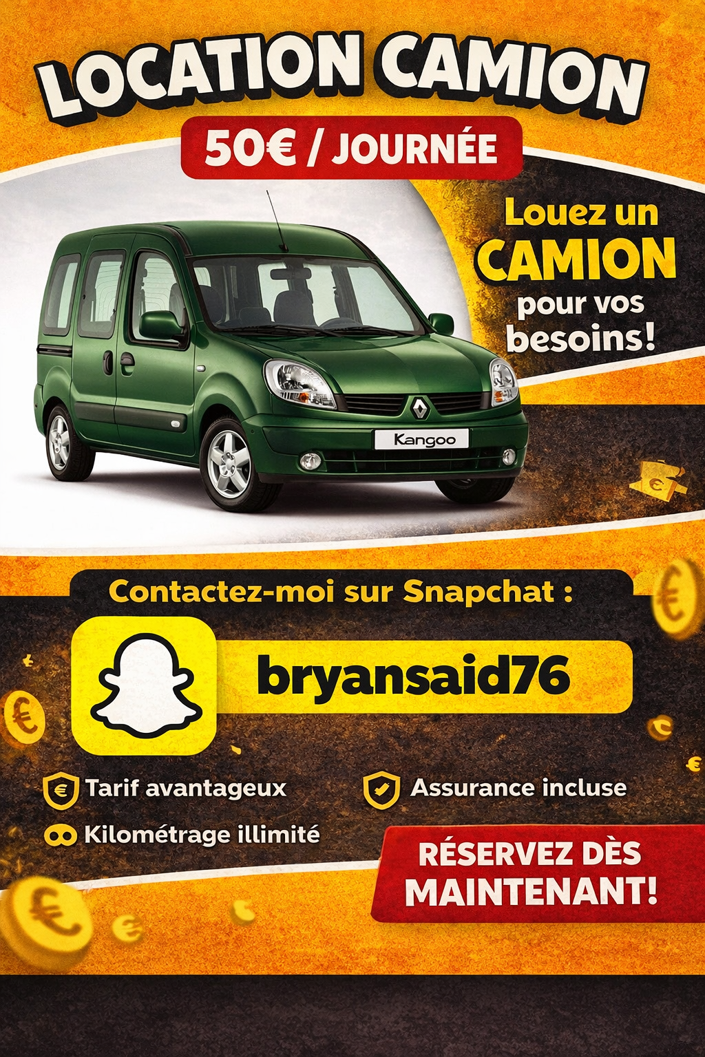 location Kangoo - dépannage dans toute la France