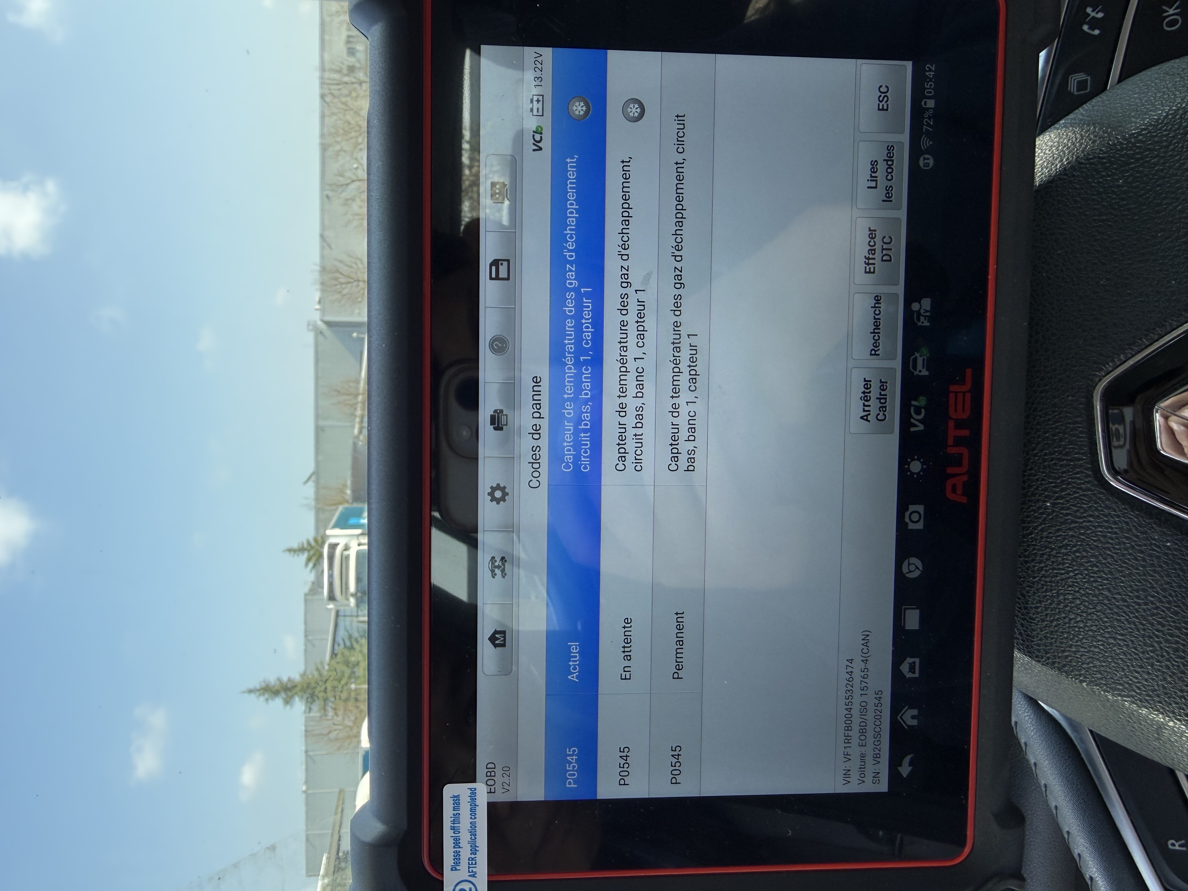 Diagnostic automobile